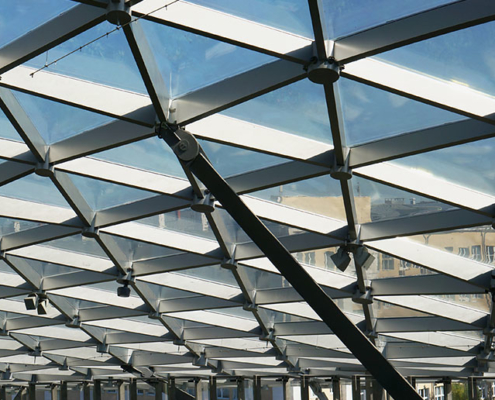 aluminium dach abstrakt